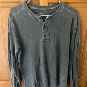 J. Crew men’s long sleeved henley- Grey, Size S